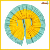 Coton Plain Yellow & Sea Green Laddu Gopal Poshak
